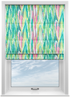 Bombay Velvet, Tropical Punch - Twist&Fit Roman Blind